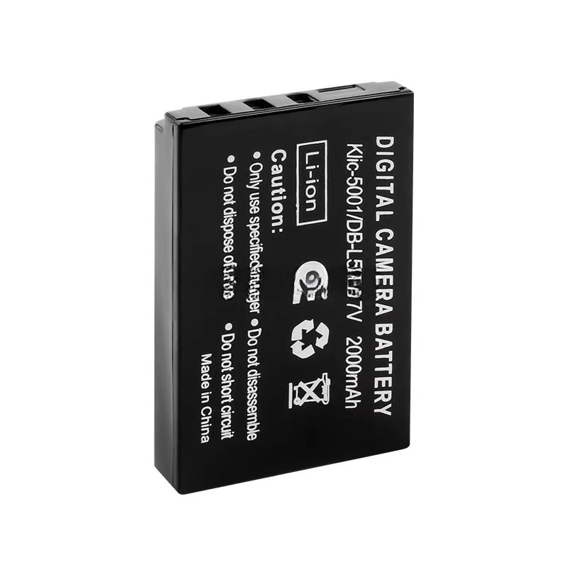 Batteria per fotocamera digitale KLIC-5001 3,7 V 2000 mAh per Kodak DX6490 DX7530