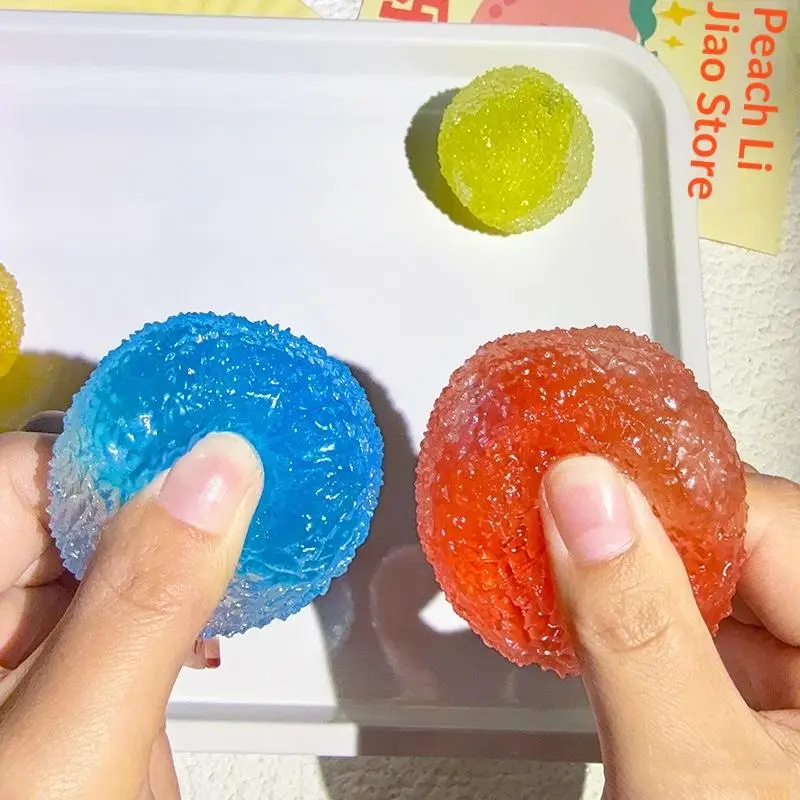 Sensory Stress Reliever Reusable Slushie Squeeze Ball With Crunchy Crackling Noise Creative Moldable Fidget Putty-New