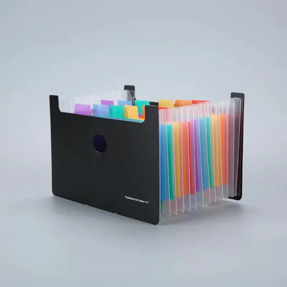 A6 Organ Bag Standing Design Large Capacity Bill Storage Bag 13 Grid Indexed Expandable Expandable Storage Bag Office Use