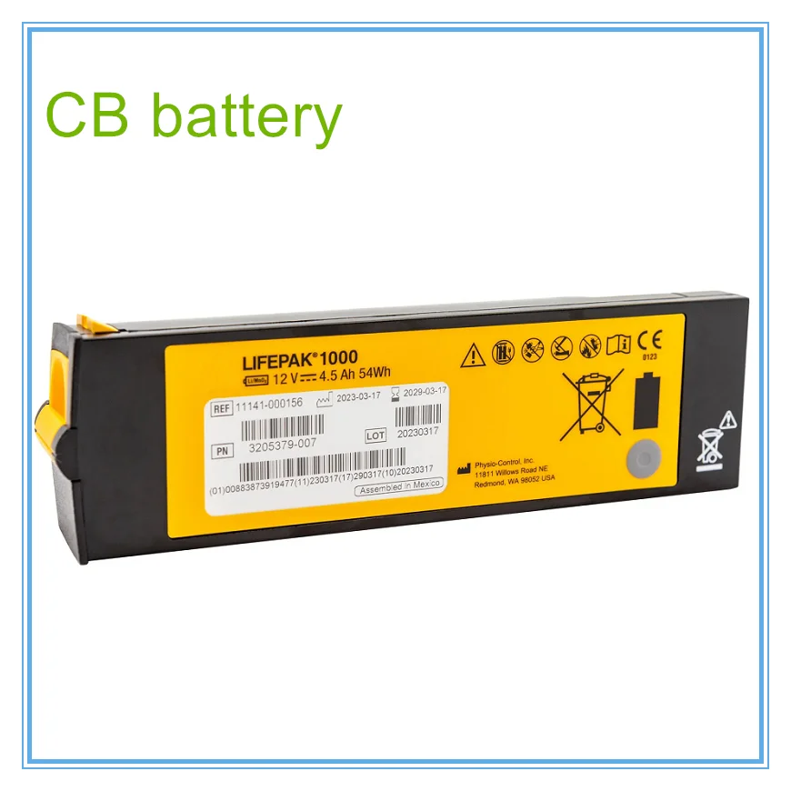 12V 54Wh Battery for Lifepak1000 11141-000156 11141-000100 3205379-007 3205379-006