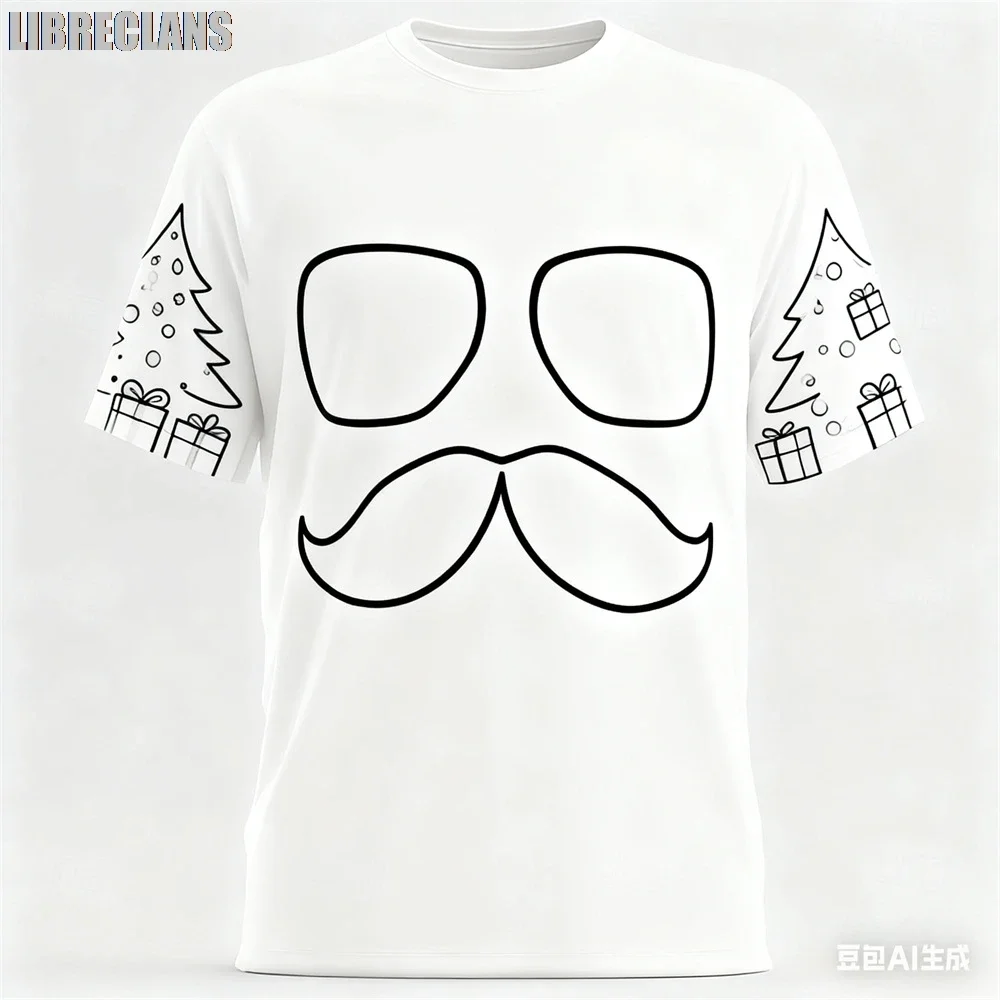 New Arrival Men's 3D Print Christmas T-shirt Funny Santa Claus Graphic T Shirt for Men and Women Breathable Quick-dry Tee Tops