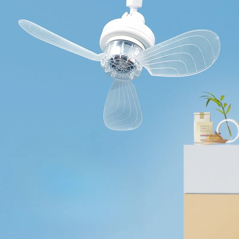 Detachable Household Fan with E27 Screw Base 3 Blade Silent Electric Ceiling Fan for Dormitory and Small Room Air Circulation