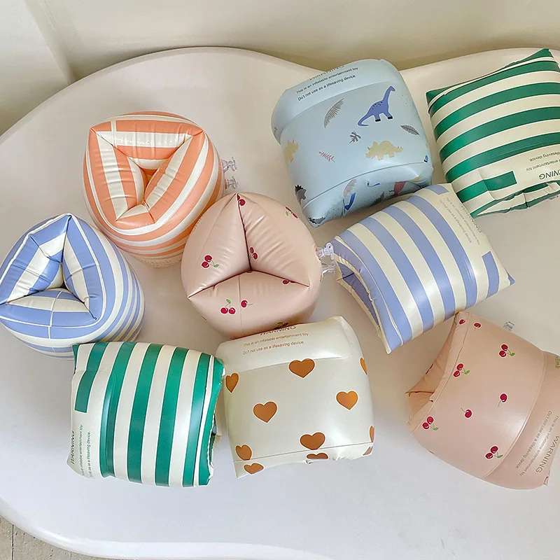 Retro Style Cute Children's Arm Loop Water Sleeve Thick Buoyancy Arm Loop Swimming Sleeve Swimming Equipment Double Airbag