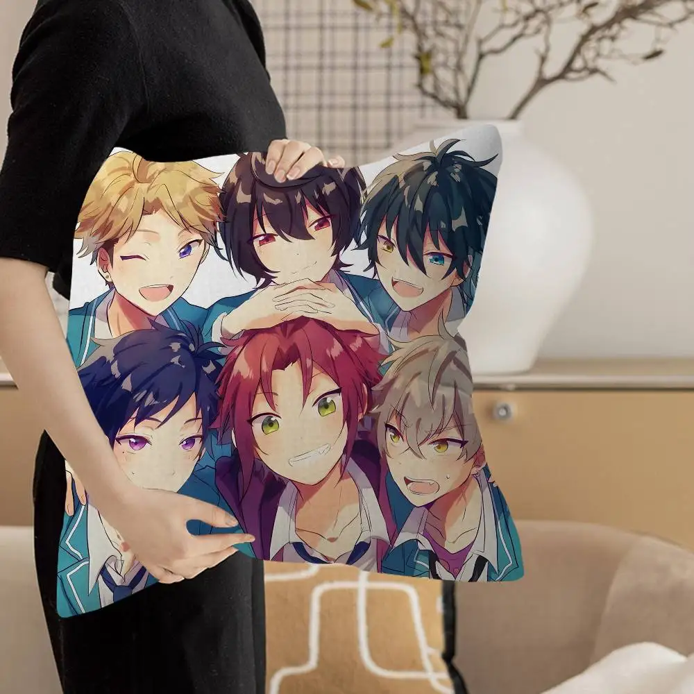 Idol Game E-Ensemble S-Stars Pillow Anime Pillow Sofa Bed Head Pillow Cover Cushion Cover 45x45 cm Fashion