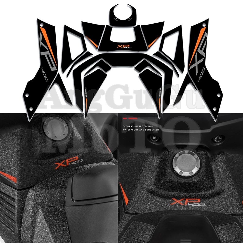 

For Peugeot XP400 GT XP 400 GT XP400GT 2024 Motorcycle Fuel Tank Area Pad Stickers Gas Tank Decorative Protection Pad Decals Kit