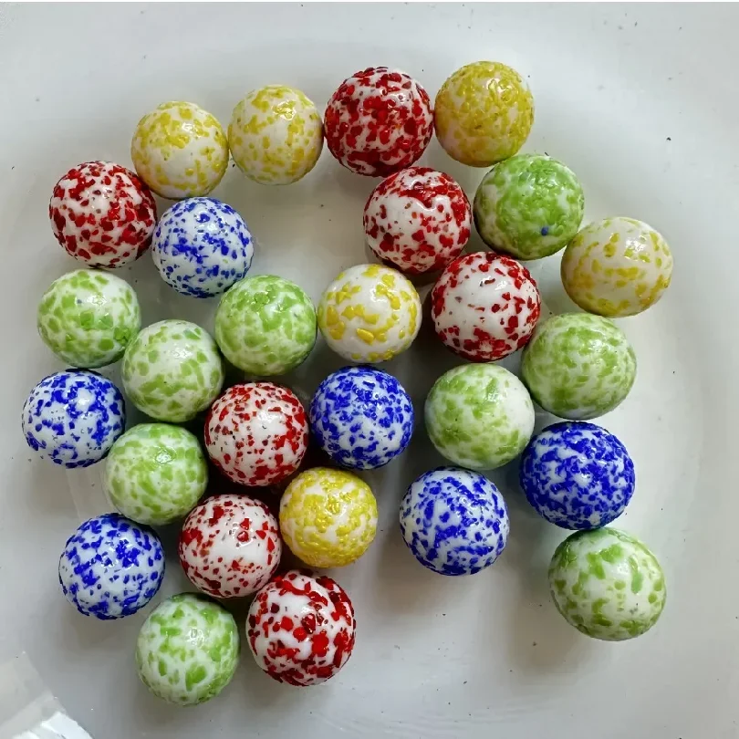 

Colorful Transparent Pure Color Glass Beads 16mm Beautiful Childhood Yo-Yo Toy Kindergarten Educational Playware