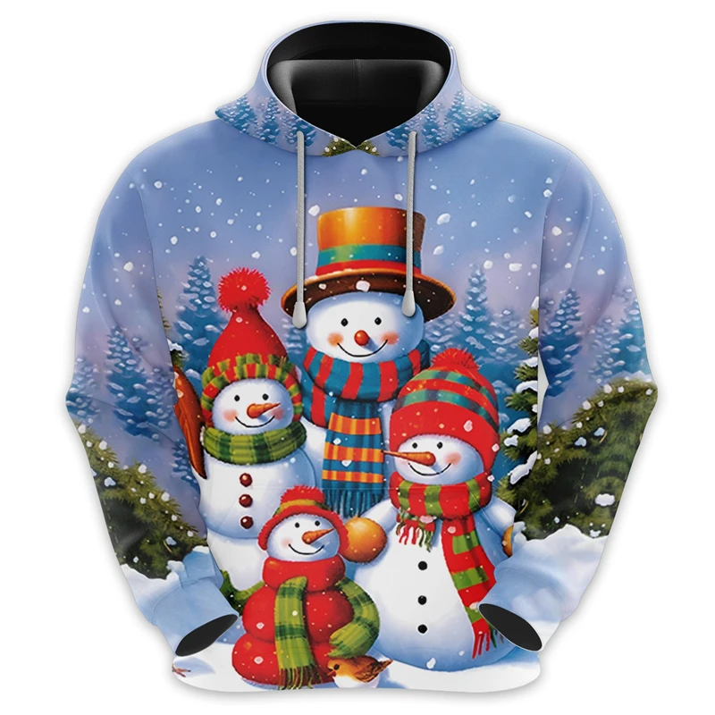 Christmas Vibes Graphic Sweatshirts Cute Snowman Hoodies For Women Clothes Casual Snow Man Hoody Female Sweatshirts Xmas Gifts