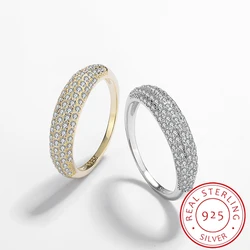 Hip-hop Classic Genuine S925 Silver Baby's Breath Full of Diamonds Personalized Ring for Men and Women