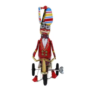 Wind Up Tin Toy Duck On Tricycle Clockwork Metal Toy Collectible Gift