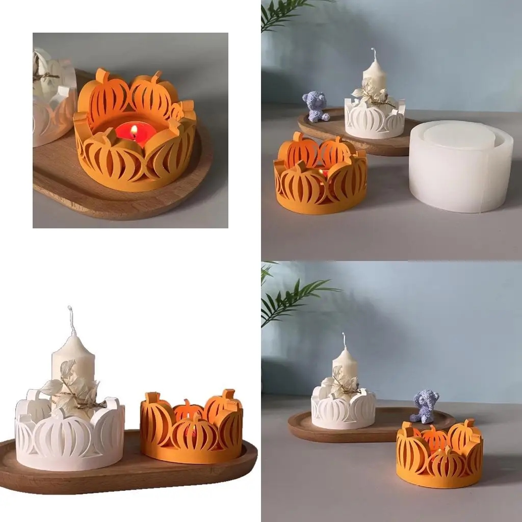 

Hollowed Pumpkins Silicone Mold Silicone Candlestick Mold For Candle 87HA