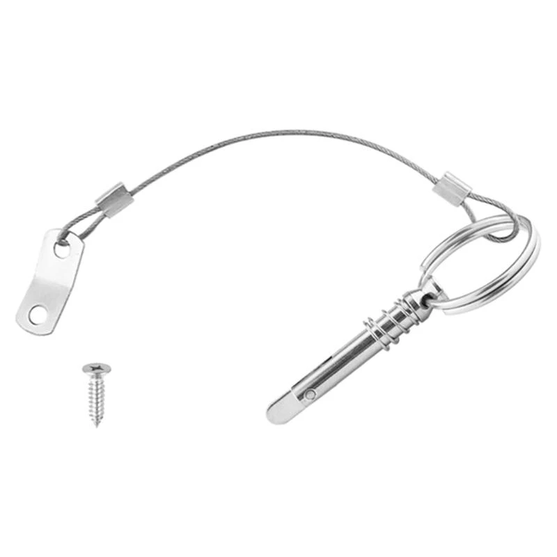 Reliable Stainless Steel Quick Release Pins with Lanyard 6.3mm 1/4inch Bimini Top Deck Hinge Marine Hardware for Boat