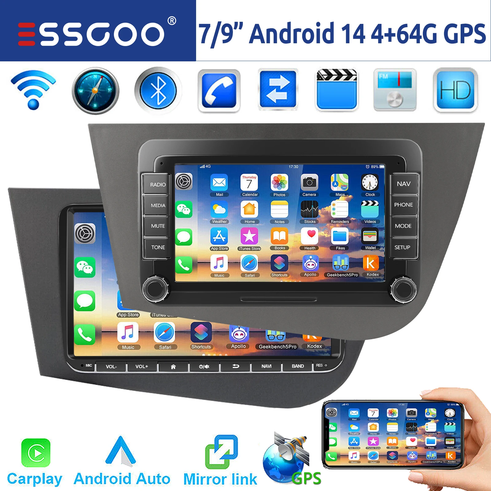 ESSGOO Car Stereo 7