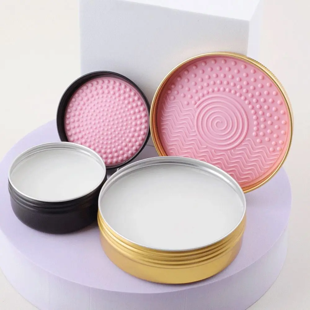 50g 100g Makeup Brush Cleaner Soap Peach Flavor Silicone Brush Cleaning Mat with Brush Cleaning Pad Sponge Powder Remover Soap