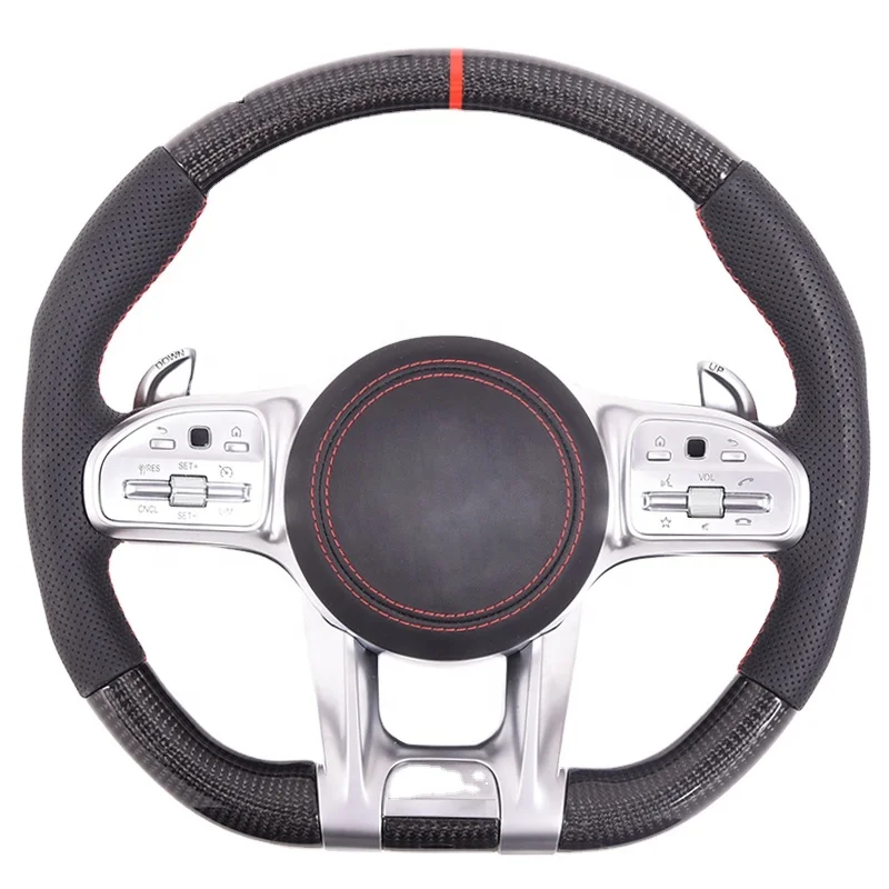 

Carbon Fiber Steering Wheel Custom Leather Carbon Fiber Steering Wheel for Benz