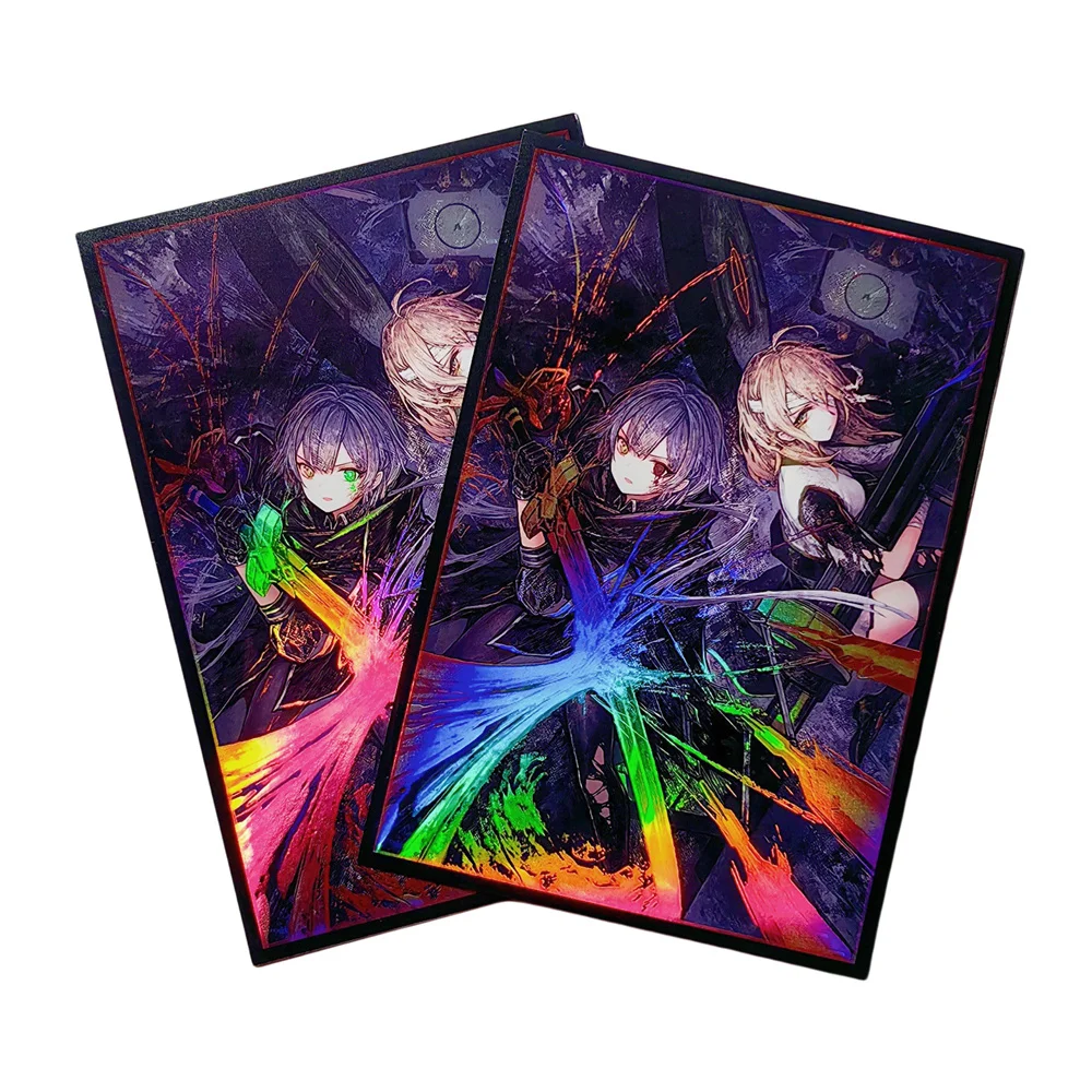 63x90mm 50PCS DIY Anime Trading Cards Board Game Cards protector for YU-GI-OH Card Art Anime Printing Card Sleeves Protectors