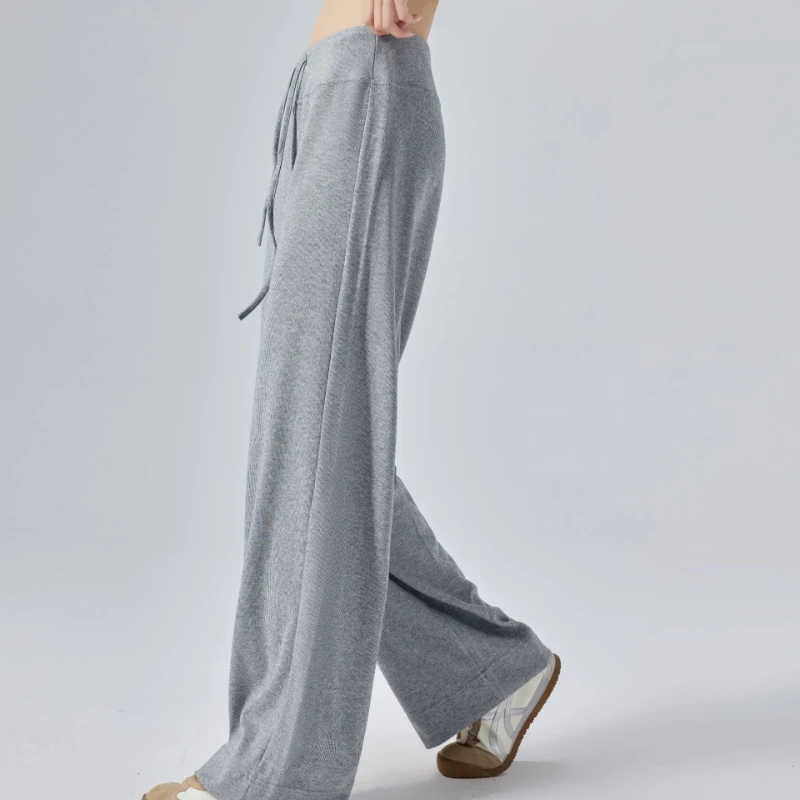 Women Comfy High Waist Yoga Pants Loose Fit Staight Wide-leg Sweatpants Lounge Trousers for Pilates Gym Casual Sweetwear Outfits