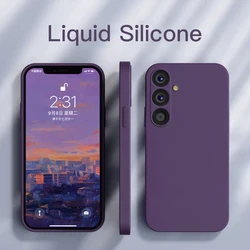 S26 S25 Ultra Plus Case Liquid Silicone Camera Protector Phone Cases For Samsung Galaxy S26 S25 S24 S 25 Ultra Plus Soft Cover
