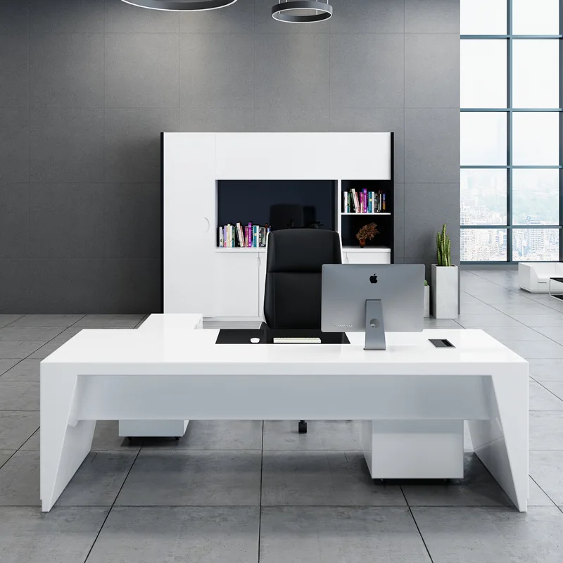 Simple modern baking table President's desk Manager's desk, chair, office furniture, large shift desk, luxury