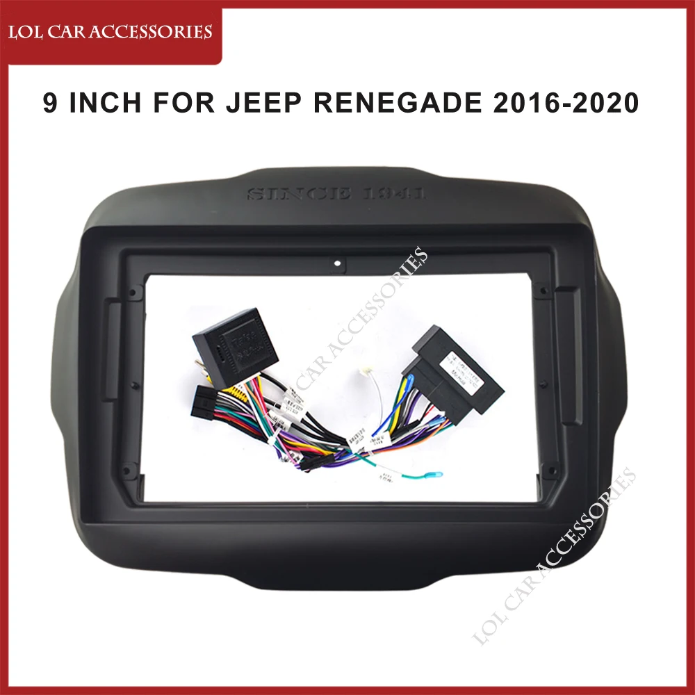 

9 Inch For Jeep Renegade 2016-2020 Car Radio 2 Din Head Unit GPS MP5 Stereo Android Player Accessories Fascia Panel Dash Frame