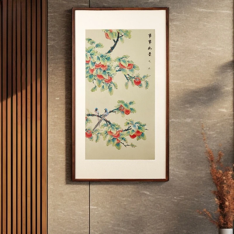 All the best persimmon bronze sculpture brass print hotel clubhouse office mural decorative painting