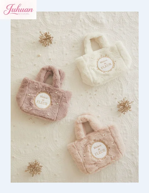 

Японская осенне-зимняя новая модная сумка из искусственного кроличьего меха, женская милая милая сумка через плечо большой вместимости, женская