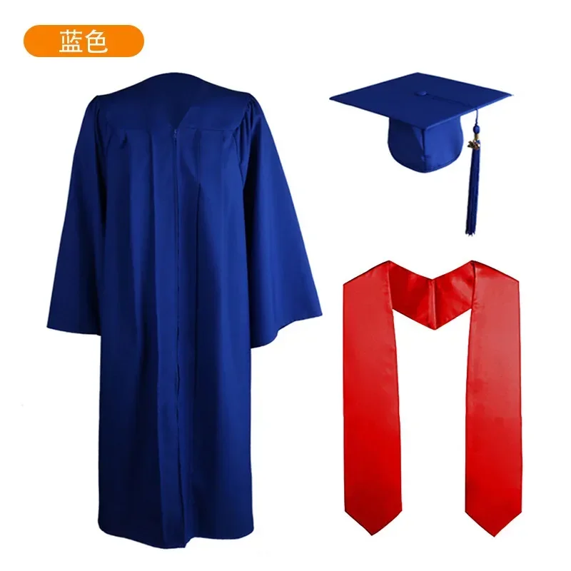 Vestido de grado universitario para adultos, conjunto de ropa de pregrado americano, vestido conmemorativo de ceremonia de graduación, nuevo tejido