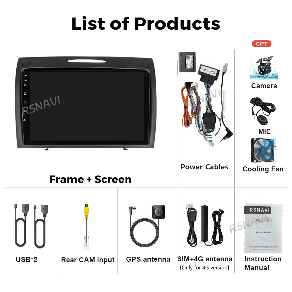 Android 16 Carplay Car Radio For Mercedes Benz SLK class R171 SLK200 SLK280 SLK300 2000 - 2011 Navigation GPS Multimedia Player