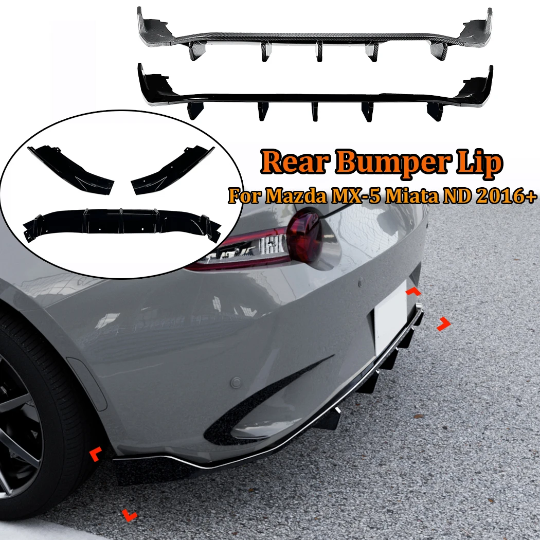 Car Rear Bumper Appearance Modification Parts For Mazda MX-5 Miata ND 2016+ Rear Bumper Trim Exterior Back Lip Protection