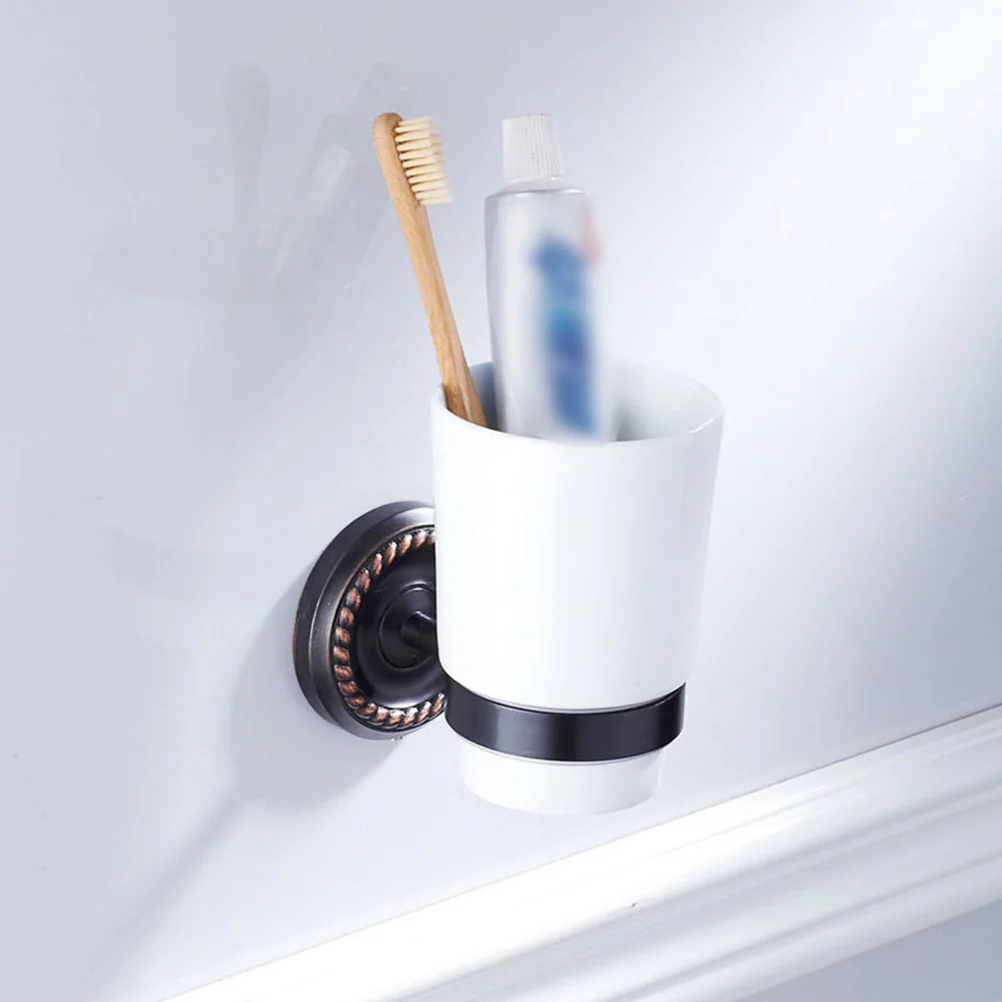 ชั้นวางของติดผนังทองแดงแบบเดี่ยว ที่วางแก้วน้ำในห้องน้ำ ที่แขวนแก้วน้ำ สไตล์ร่วมสมัย ติดตั้งง่าย ซ่อนได้