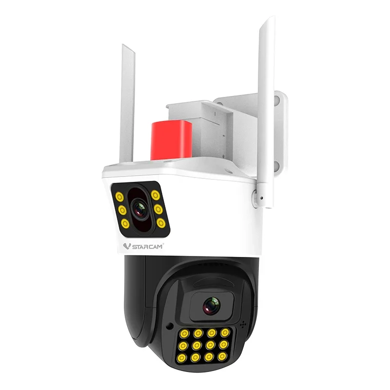 Vstarcam FG663DR 4G surveillance camera  2MP full color Dual Lens Fire smoke alarm Intrusion detection ptz camera outdoor