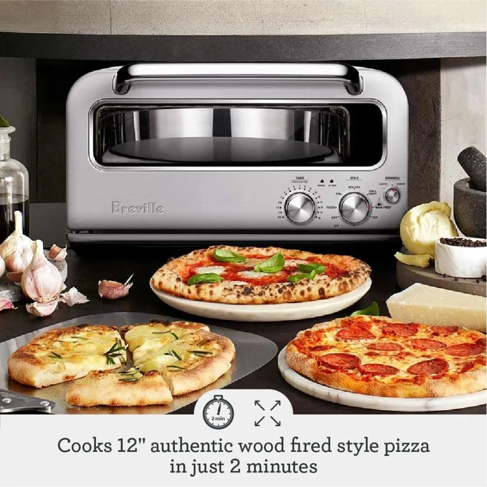 the Smart Oven Pizza Oven, Brushed Stainless Steel