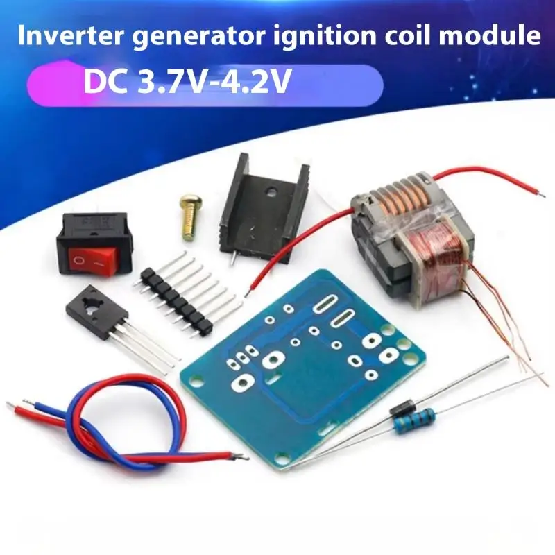DC High Voltage 15KV Inverter, U Core Transformer Suite, High Frequency Arc Ignition Generator, Boost DIY Kit Step-Up 18650