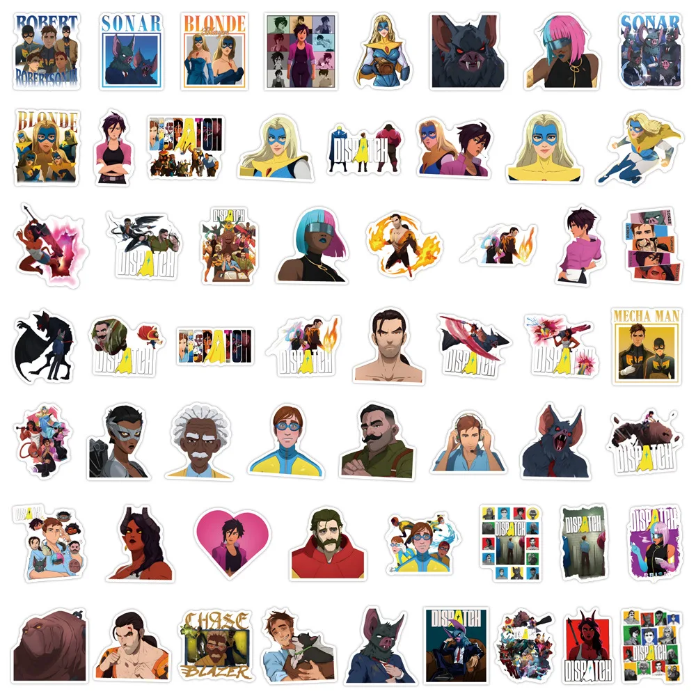 55PCS Dispatch Workplace Comedy Game Stickers Decoration Suitcase Scrapbooking Phone Laptop Stationery Toy Gift