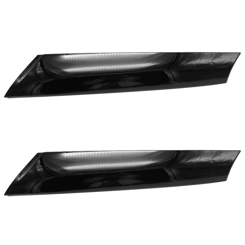 2X For-BMW Mini Cooper R57 R55 R56 07-15 Front Right Windshield Post Trim Bright Black Exterior Molding A Pillar Trim