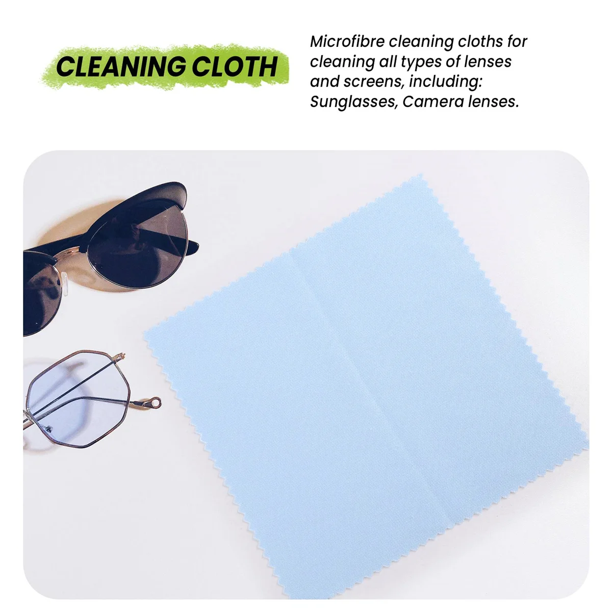 Lot de 10 lingettes microcarence pour verres optiques, pour Lenz, Clenz, lunettes, lunettes de soleil, appareil photo