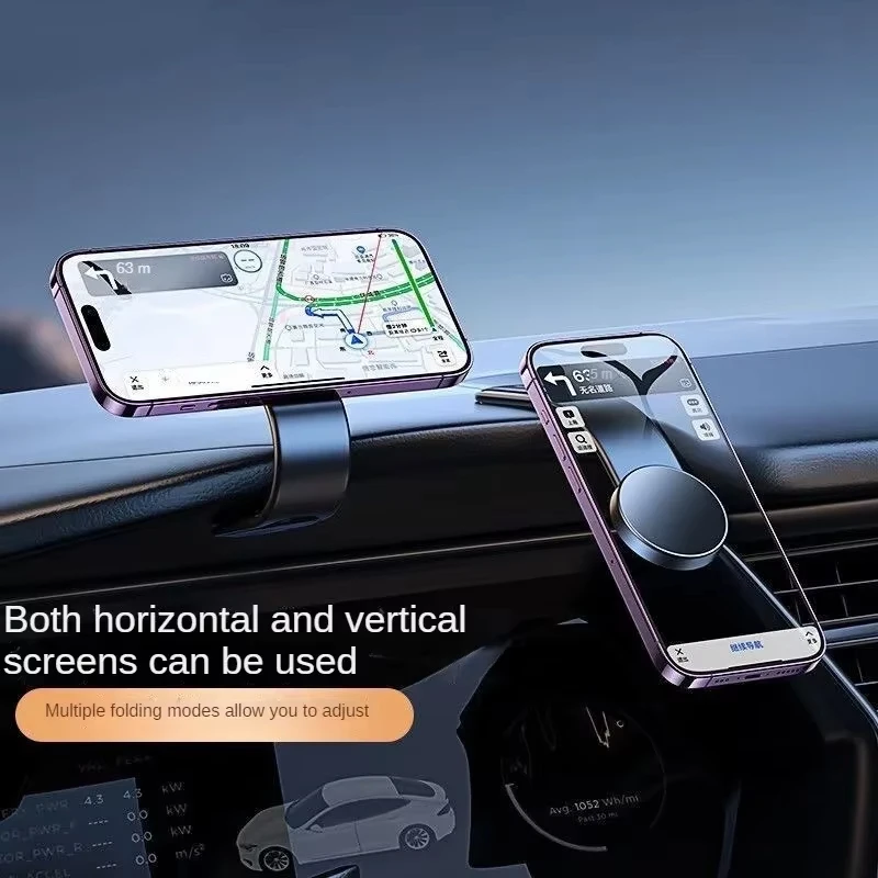 360° Rotatable Magnetic Car Phone Holder Flexible Bendable Memory Aluminum Dashboard Mount For Smartphone Driving JJ3239PO