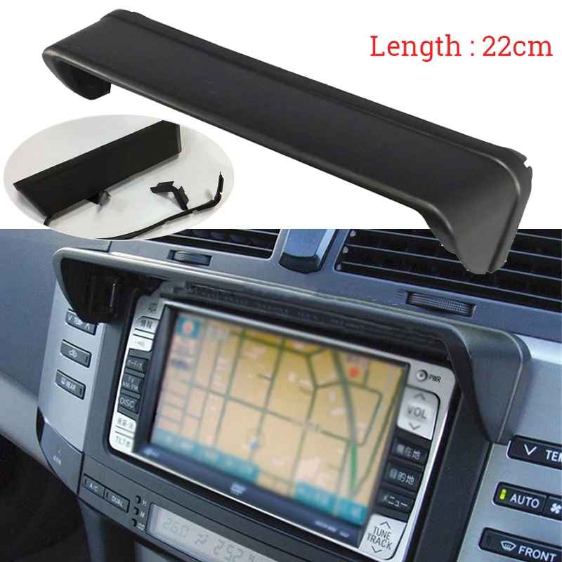 Universal Car Instrument Dash Mask 22cm Anti-Glare Car Dash Radio Sun Shade GPS Navigation Hood Cap Cover Car Clip Auto Parts
