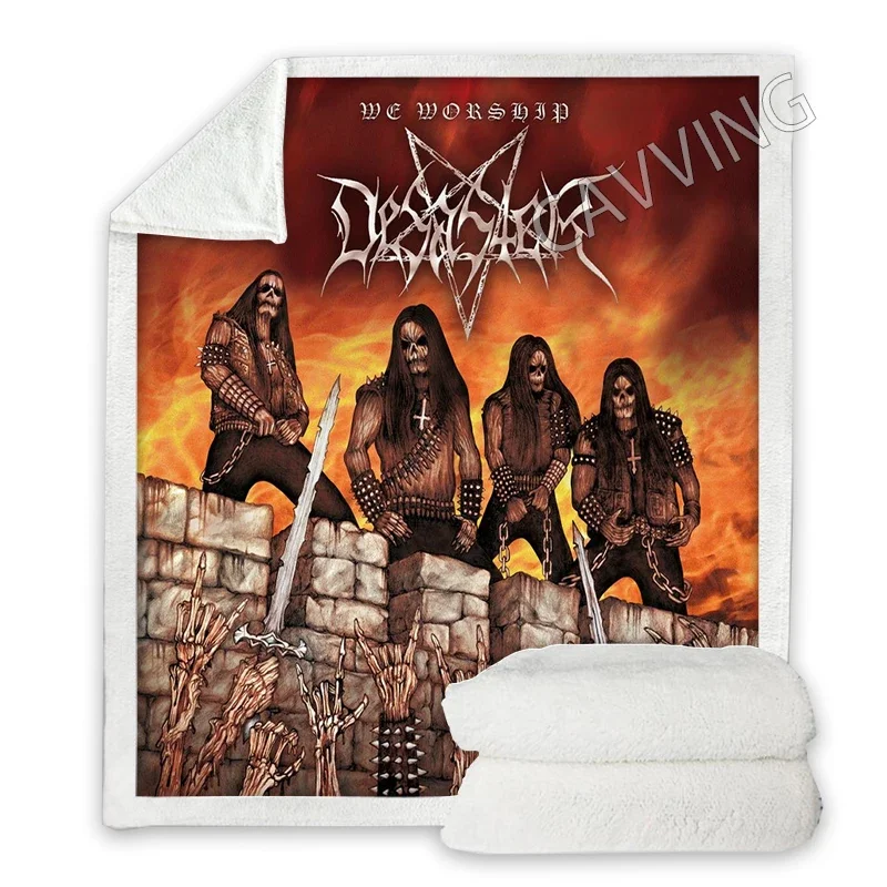 

DESASTER Rock 3D Printed Sherpa Blanket Rectangle Blanket Home Textiles Fleece Wearable Blanket Throw Blankets Home Decor