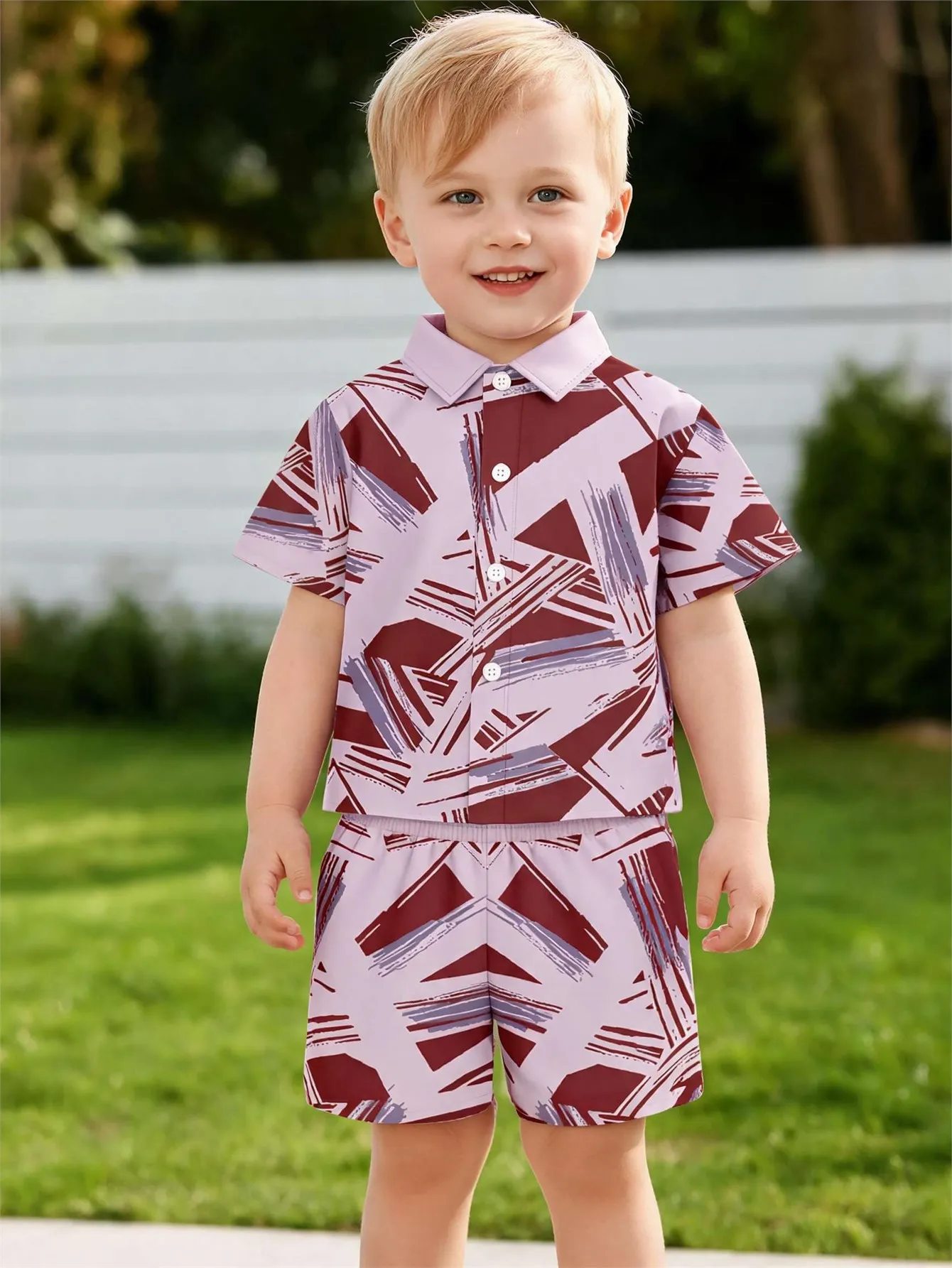 Baby shirt shorts, breathable sweat wicking and quick drying fabric, comfortable and versatile, cute and energetic baby outfit