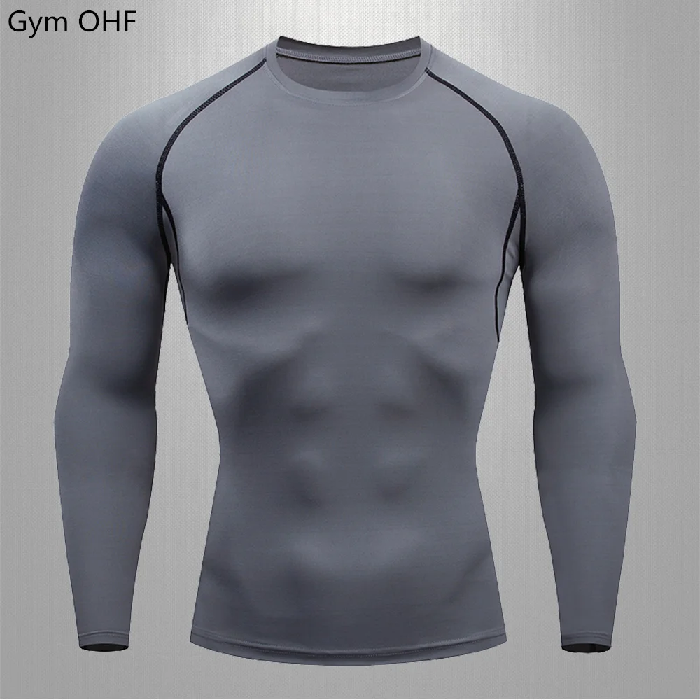 Rashguard Men'S High Quality Fitness Gym Sports T-Shirt Jogging Running Sweatshirt Tights Outdoor Mountaineering OutdoorTraining