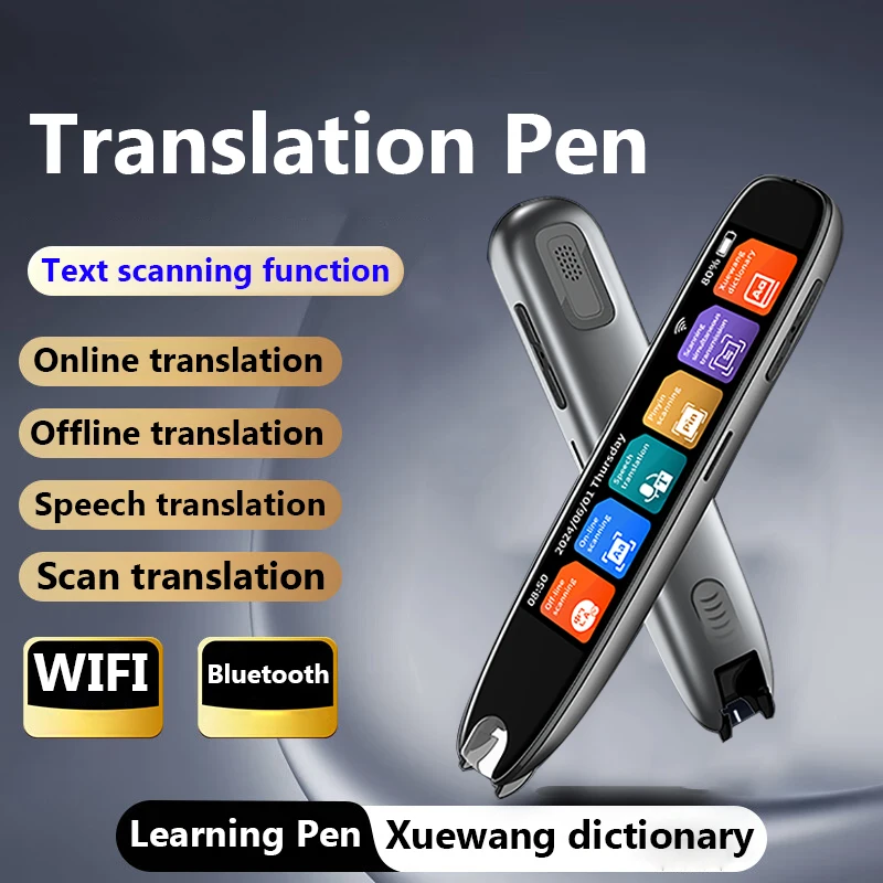 AI Smart Translation Pen 142 Language Translation Scanner Reading Pen Text Speech Voice Text Extract Translator