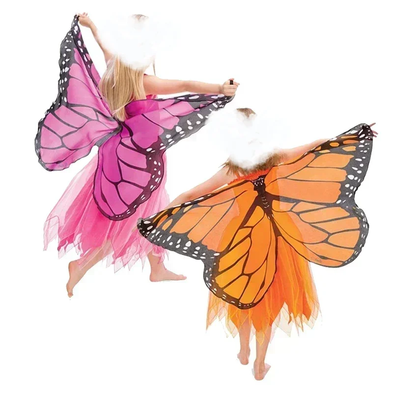 Halloween Butterfly Costume Mask Cloak Wings Fairy Cosplay Costume Chiffon Wing Elf Angel Wings Christmas Stage Cosplay Costumes