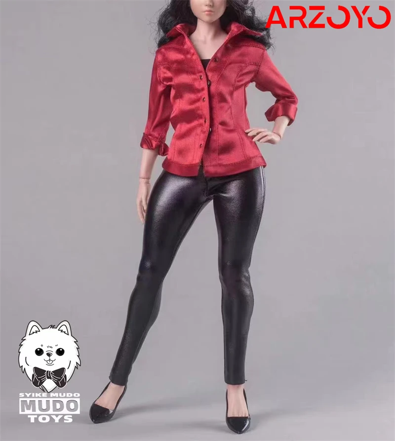 CTC-003 1/6 Scale Female Shirt Leather Pants Set Clothes Model Fit 12'' Worldbox AT202 Soldier Action Figure Body Dolls