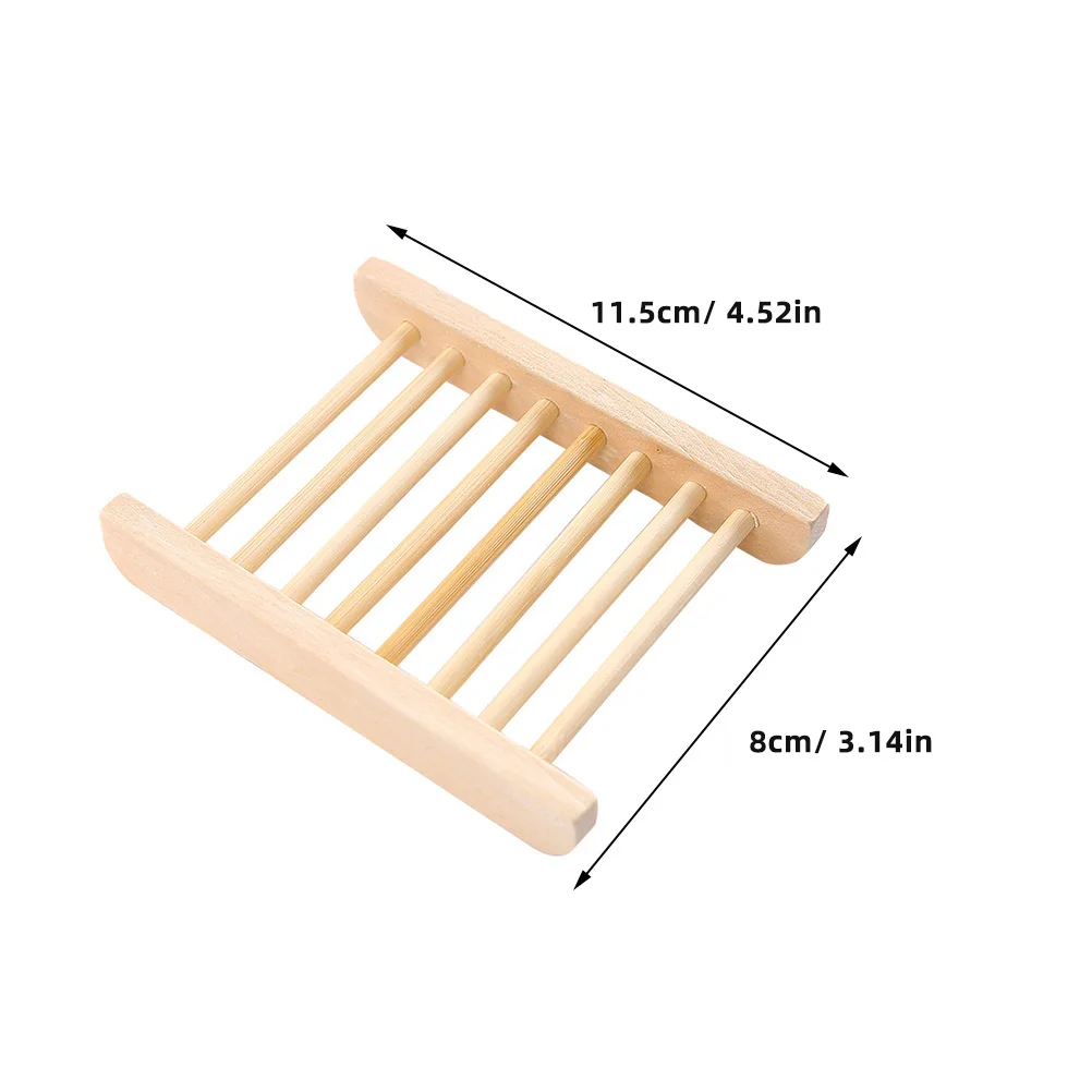 10 Pcs Soap Holder Dish Bathroom Large No Punching Drain Storage Rack 10pcs Travel Bar Shower Wooden Serving Plate