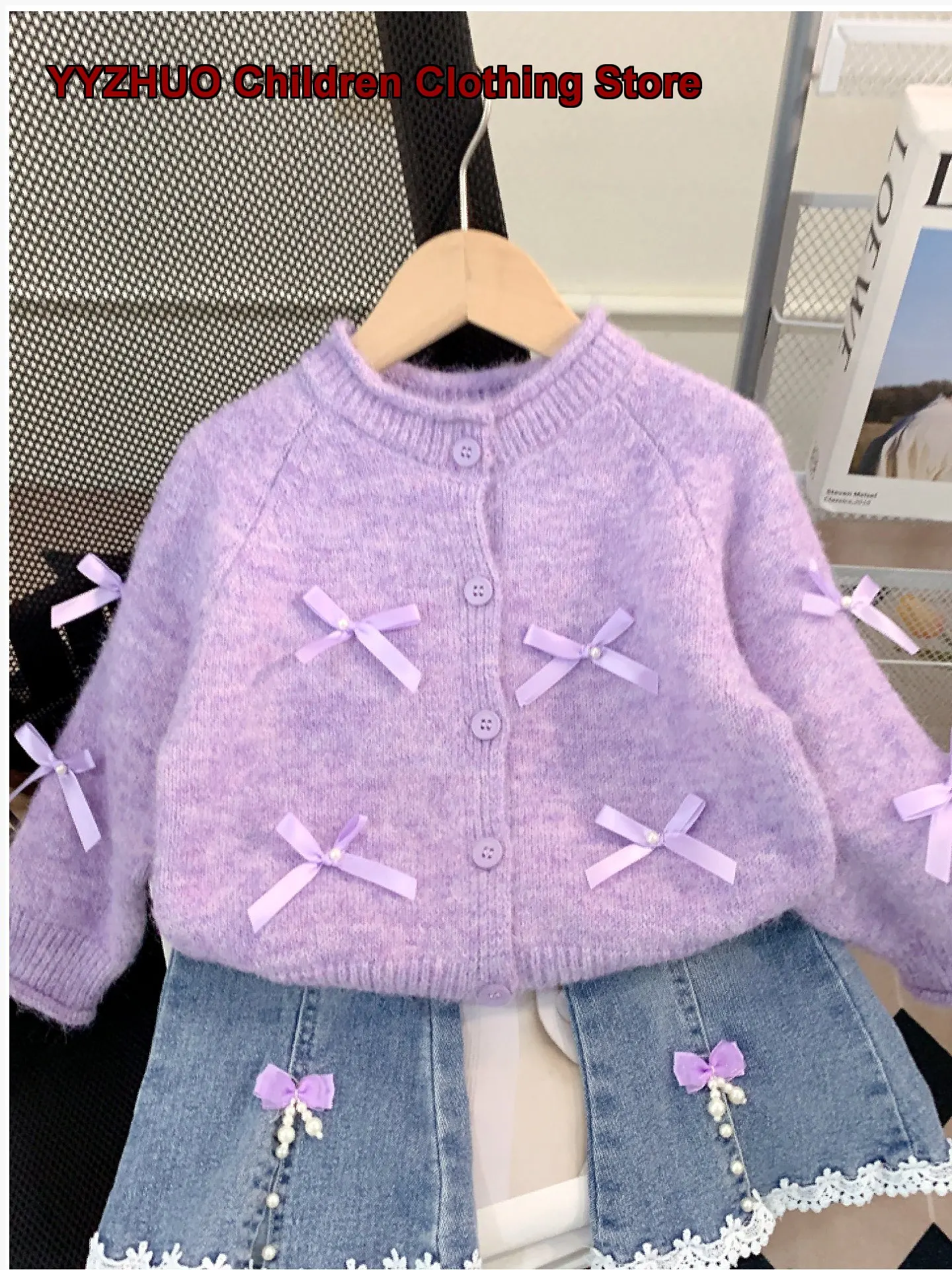 Girls Spring Cardigan Kids Spring Open Front Jacket Light Knit Top