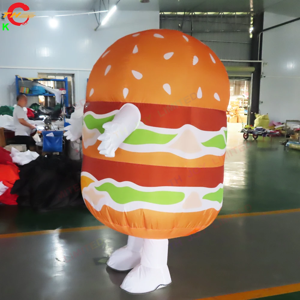 Hamburger Inflável Gigante, Traje De Caminhada, Publicidade Exterior, Modelo De Balão De Batatas Fritas, Navio De Ar Livre, 3m De Altura, Venda