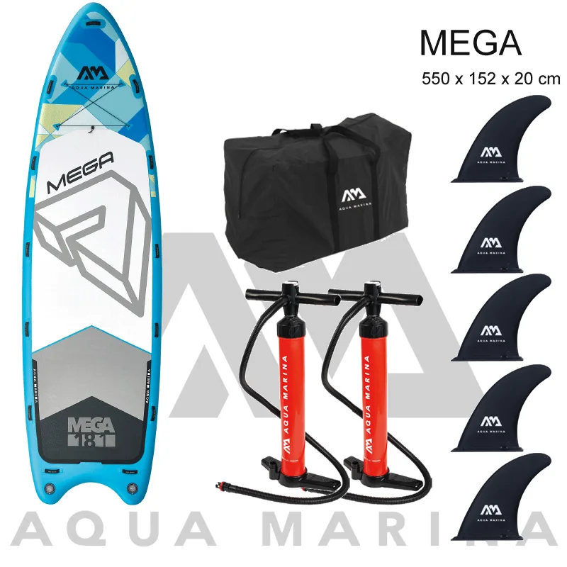 CLUB BOARD MEGA 550*152*20cm Big Size Inflatable SUP Stand Up Paddle Board Surfboard Inflatable Boat With Camera Mount
