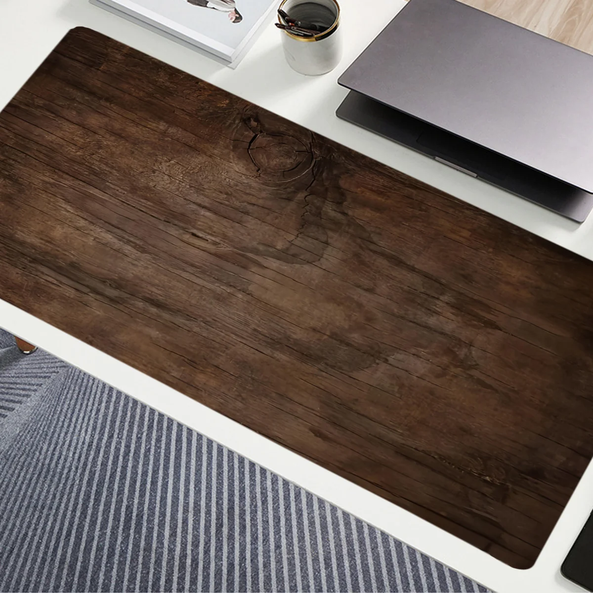 Wood Grain Mouse Pad, Large Desk Mouse Pad for Computer Laptop Accessories Non-Slip Office and Gaming Mousepad Mouse Mat Desktop