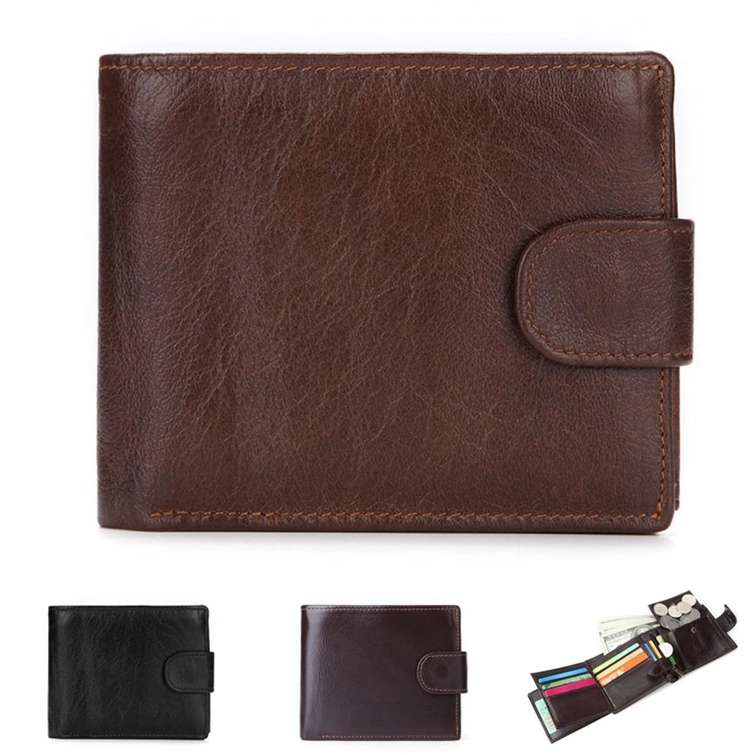 

Retro Men's Wallet Credit Card Wallet Multi-Card Wallet Cow Leather Clutch Wallet Billfold Short Wallet Coins Purse Notecase