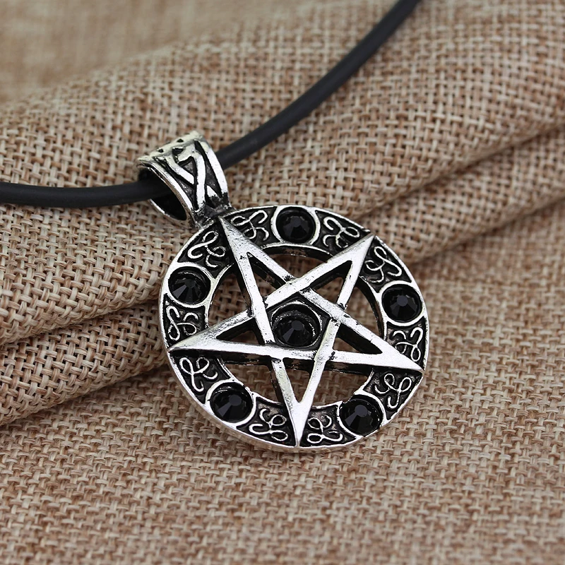 Movie Supernatural Dean Leather Rope Coppery Pendant Necklace For Women Men Winchester Jensen Jewelry Ackles Amulet Vintage ﻿